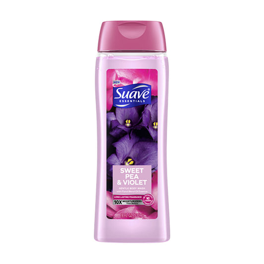 Suave Essentials Body Wash, Sweet Pea & Violet, 18 fl oz