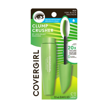 CoverGirl Clump Crusher Waterproof Mascara, 825 Very Black, 0.44 fl oz