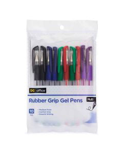 Office Hub Rubber Grip Gel Pens, 10 ct