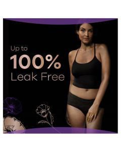 Always Discreet Boutique Low-Rise Incontinence Underwear Size S/M Maximum Absorbency, Up to 100% Leak Protection, Black, 12 Count