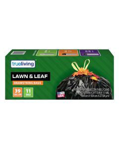 True Living 39-Gallon Lawn & Leaf Drawstring Bags, 11 ct