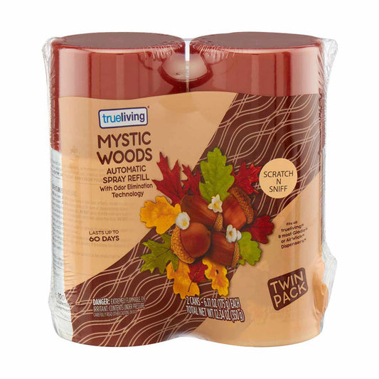 True Living Automatic Spray Refill, Mystic Woods, 2 ct