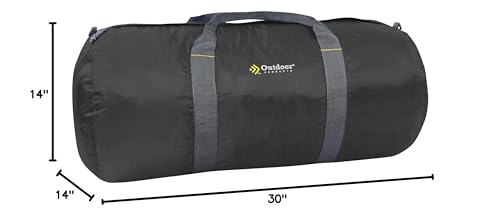 Outdoor Products Deluxe Duffel (Black, 12 in X 24 in)