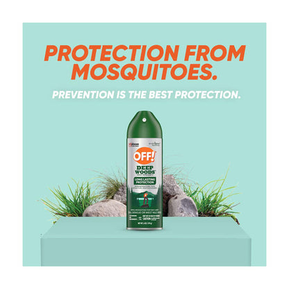 OFF! Deep Woods Insect Repellent V, Up to 8 Hours of Mosquito Protection, 6 oz, 2 Count