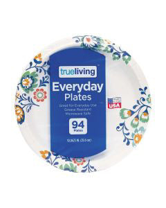 True Living Everyday Plates, 8" - 94 ct