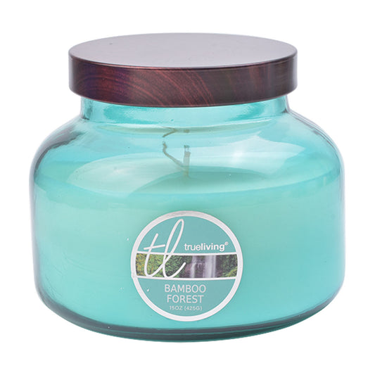True Living Bamboo Forest Fragranced Jar Candle, 15 oz