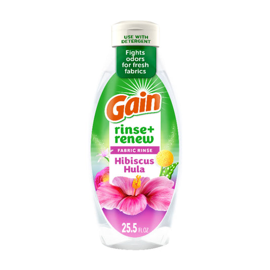 Gain Rinse and Renew Fabric Softener Rinse, Hibiscus Hula Scent - 25.5 fl oz