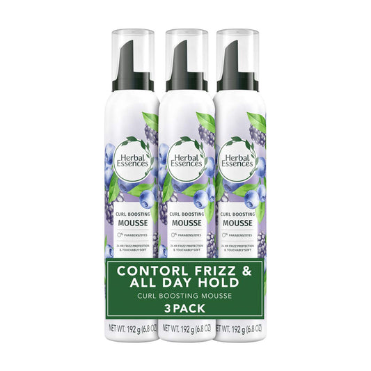 Herbal Essences Curl Boosting Mousse, Berry Scent, 6.8 oz