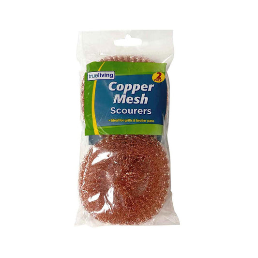 TrueLiving Copper Mesh Scourers, 2 pk