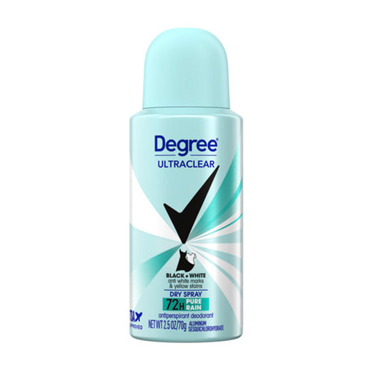 Degree Womens UltraClear Black+White Antiperspirant Deodorant Dry Spray, Pure Rain, 1 ct
