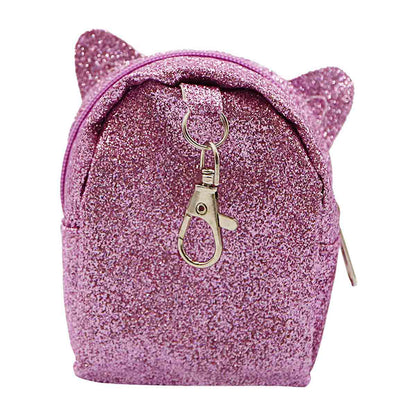 Novelty Glitter Mini Purse Keychains, Assorted