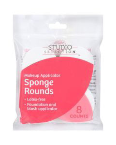 Studio Selection Make-Up Applicator Cosmetic Sponge Rounds, 8 Count
