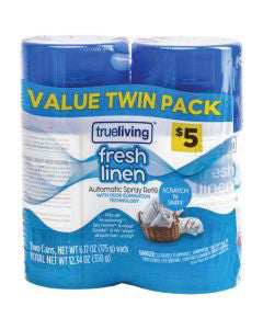 True Living Automatic Spray Refill - Fresh Linen, 2 ct
