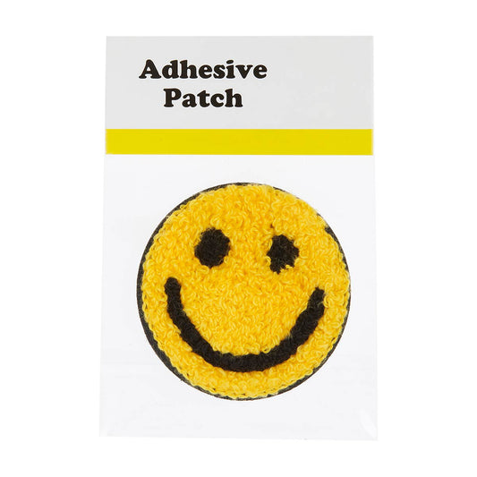 Yellow Smiley Face Adhesive Patch Accessory