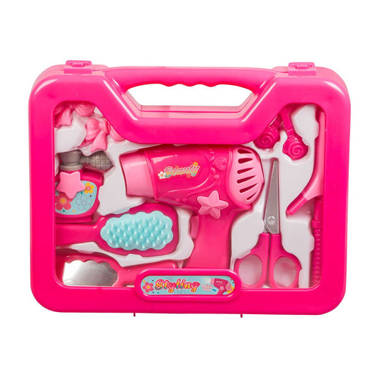 Styling Beauty Hair Dressing Playset with Case, Pink