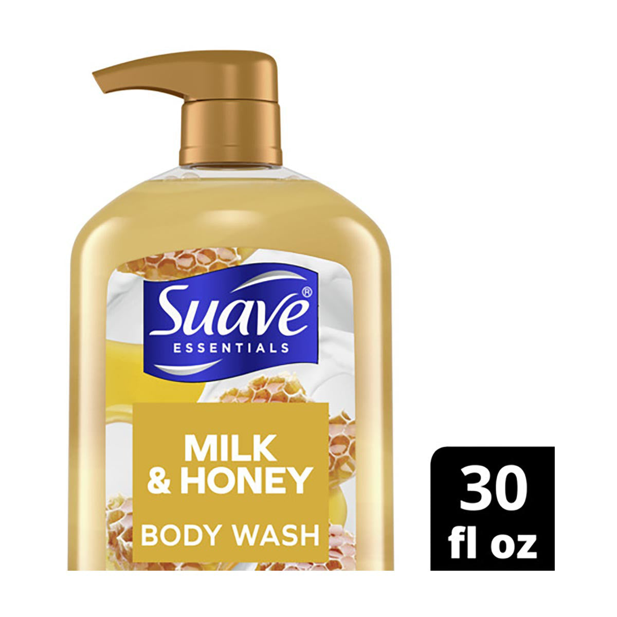 Suave Essentials Body Wash, Milk & Honey, 30 fl oz