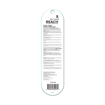 REACH Total Care Toothbrush with Toothbrush Cover - Soft Bristles, 3 ct
