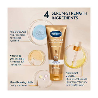 Vaseline Pro VitaB3 Serum Burst Lotion Luminous Glow, 7.5 fl oz