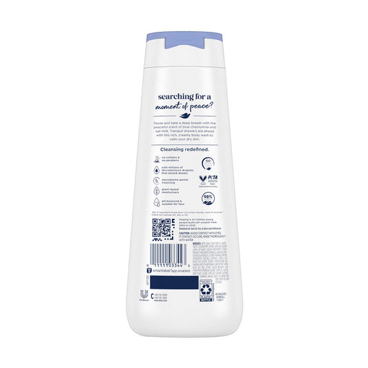 Dove Anti-Stress Blue Chamomile & Oat Milk Body Wash 20 oz