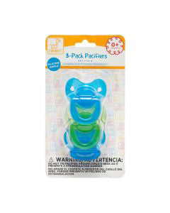 Swiggles Pacifiers - Blue & Green, 3 ct