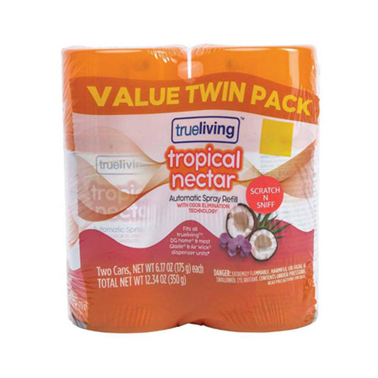 TrueLiving Automatic Spray Refill Value Twin Pack, Tropical Nectar, 2 ct