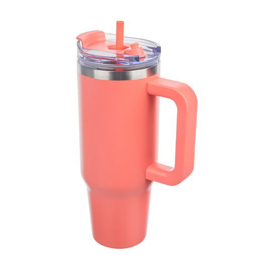 Stainless Steel Tumbler with Straw and Handle, Assorted