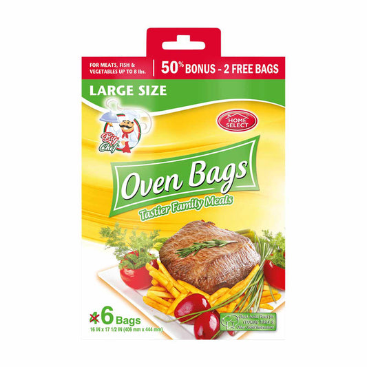 Home Select Oven Bags, Large, 6 ct