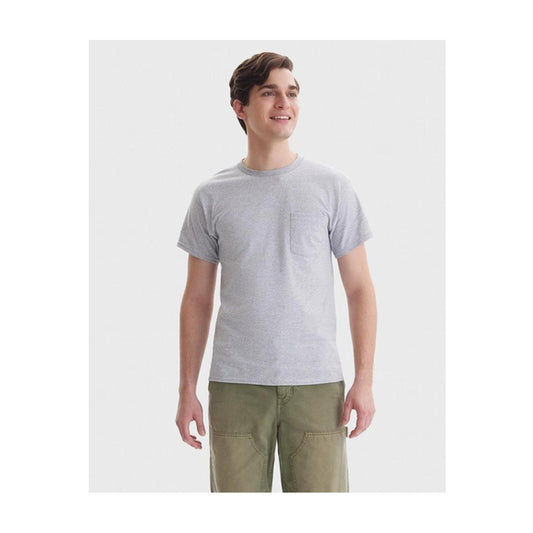 Hanes Men's Pocket T-Shirt - Light Steel, XL