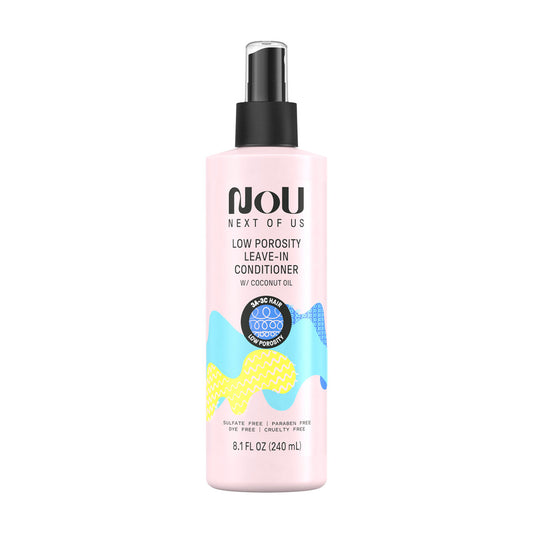 NOU Next of Us Low Porosity Leave-In Conditioner with Coconut Oil, 8.1 fl oz