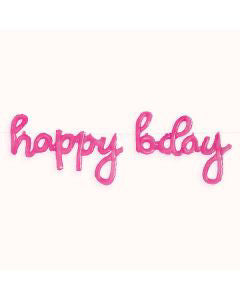 321 Party! Clear Plastic Jelly "Happy Birthday" Balloon Banner, 2 pc - Assorted