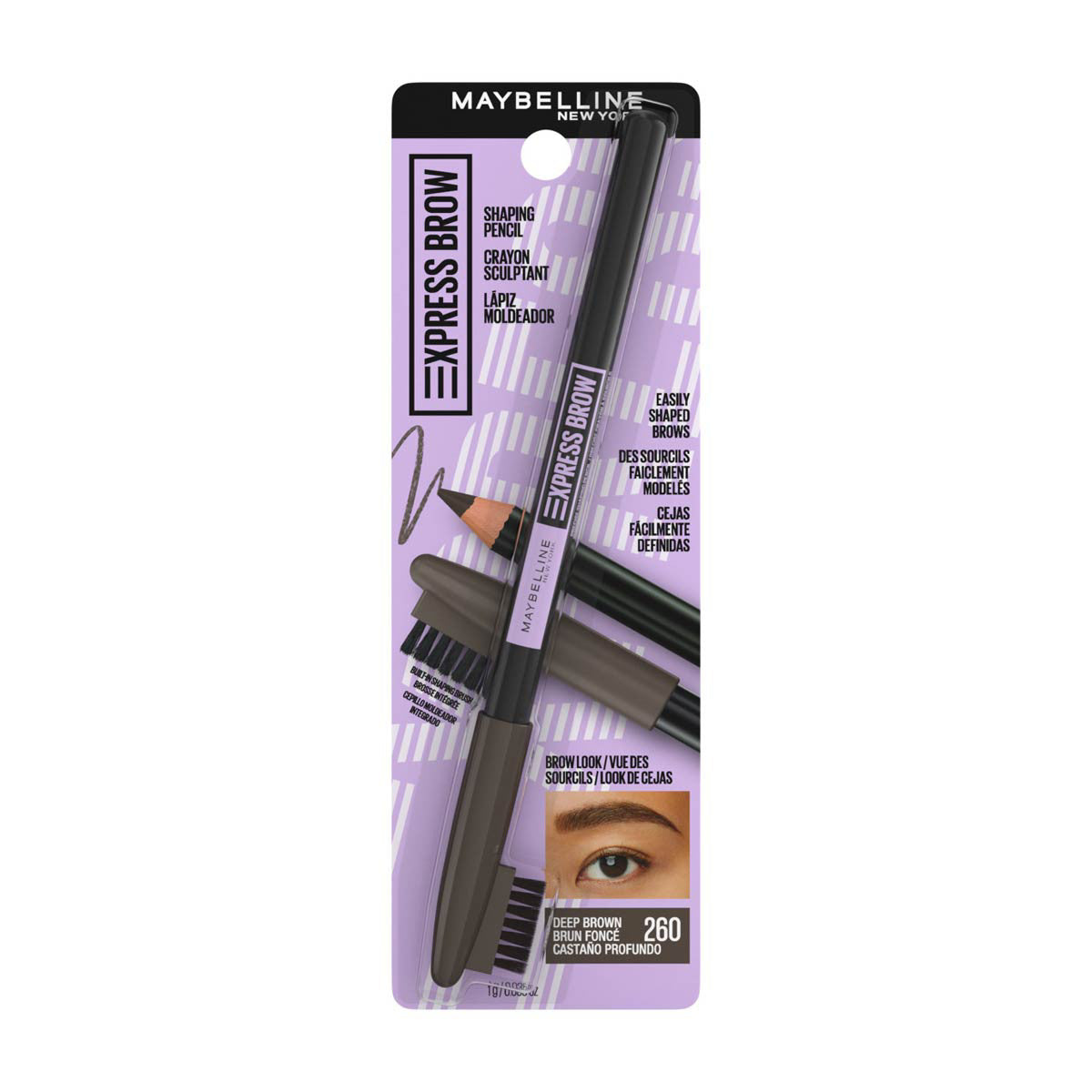 Maybelline Express Brow Shaping Pencil - Deep Brown, 0.04 oz